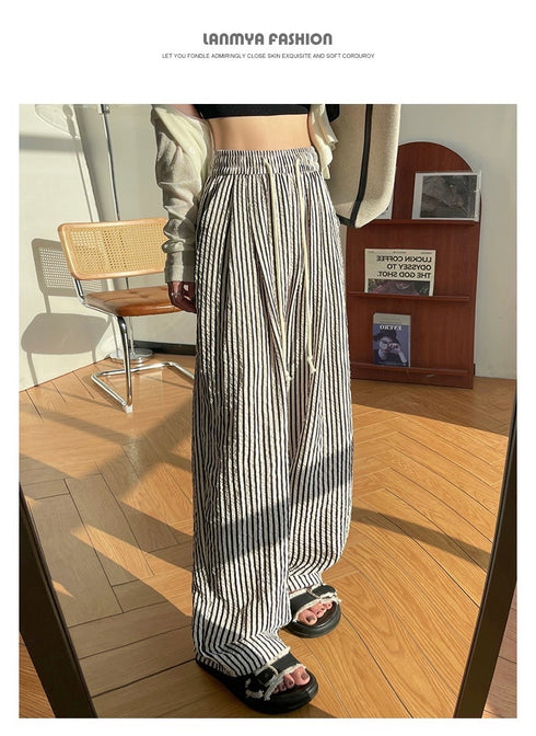 Summer Casual Stripe Loose Trousers